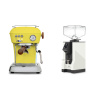 Ascaso Dream PID, Sun Yellow + Eureka Mignon Specialita, BL white