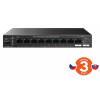 Tenda TEG1110PF-8-120W PoE+ AT switch 8xPoE 802.3af/at + Uplink RJ45 + SFP port, 110W, PoE+, fanless