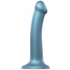 Strap on me Metallic Shine M skin friendly dildo medium, blue