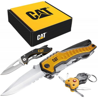 Sada náradia Caterpillar Darčeková multifunkčná sada, 2 nože a kľúčenka CT240125 (4710025141041)