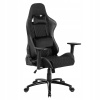 Aga Čierne otočné herné kreslo s bedrovou opierkou, ergonomické