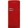 Kombinovaná chladnička s mrazničkou Smeg FAB50RRD5 červená pravý pánt
