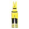PORTWEST HI-VIS PW3 MODAFLAME FR420/ Nehorľavé výstražné nohavice s trakmi - HV žltá/čierna S