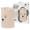 Kôš na hračky pre deti XL SIPO so sťahovacou šnúrkou premium boucle béžový medvedík
