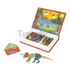 Magnetická kniha Dinosaury Dinosaurs Magnetibook Janod 40 magnetiek a 10 šablón