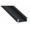 LED profil Lumines typ D, povrchový, 1m, čierny