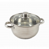Nerezový hrniec so sklenenou pokrievkou 2,5 l
