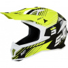 SHOT LITE CARBON bielo neon žltá MX prilba
