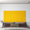 zahrada-XL Nástenné panely 12 ks žlté 60x15 cm zamat 1,08 m² 344069