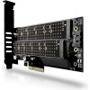 AXAGON PCEM2-D, PCIe x4 - M.2 NVMe M-key + SATA B-key slot adaptér, LP