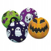 Lampión gule Halloween papier priemer 25cm v sáčku bez prútika 4 druhy karneval