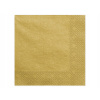 Servítky trojvrstvové PartyDeco 40x40 cm zlaté metalizované 20 ks