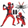 Kostým pre chlapca- Deadpool kostým Sibama na 122-128 (Obliekanie outfit Deadpool 8in1 + 2 meče 122/128)