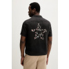 Ľanová košeľa AllSaints TRI M053SE čierna S