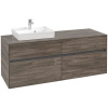 VILLEROY & BOCH Collaro závesná skrinka pod umývadlo na dosku (umývadlo vľavo), 4 zásuvky, 1400 x 500 x 548 mm, Stone Oak, C07400RK