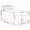 vidaXL Boxspring posteľ s matracom krémový 120x200 cm látka - Krémová - 208720-142359