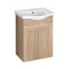 AQUALINE KERAMIA FRESH umývadlová skrinka 51,1x74x34cm, dub platin 50058