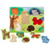 Drevené zábavné vkladacie puzzle Adam Toys, lesné zvieratká 3D Adam Toys