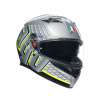 Prilba AGV K3 Fortify sivo čierno žltá fluo lesklá
