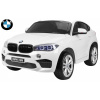 Ramiz Elektrické autíčko BMW X6M dvojmiestne EVA kolesá, vstup MP3,USB,SD,AUX DO 2.4 GHz Kožené sedadlo Originál licencia biela