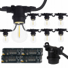 Záhradné lampy LED Garland 10 m + 20x žiarovky E27 (Záhradné lampy LED Garland 10 m + 20x žiarovky E27)