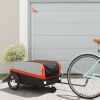 Multidom Vozík za bicykel, čierno oranžový 45 kg, železo
