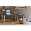 VCM VCM Rohový stôl Lona 160x130x50 U-nohy, antracit