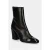 Kožené členkové topánky Furla Essential Ankle Boot dámske, čierna farba, na podpätku, YI65FNU NE0000 O6000 YI65FNU.NE0000.O6000 EUR 38