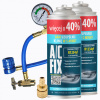 A/C FIX 2x Chladiaci faktor R1234yf Plyn do klimatizácie + Adaptérový kábel
