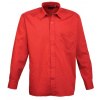 Premier Workwear Pánska košeľa s dlhým rukávom PR200 Red -ca. Pantone 200 41 (16)