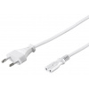Napájací kábel PremiumCord 230V k magnetofónu 2 m biely kpspm2w