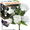 Interlook FLD-35-BIELA | Záhradné solárne svietidlo LED Roses biele | 74 cm, 600 mAh
