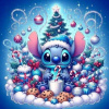 CUKROVÁ TLAČ Opłatek na Tort Vianočná cukrová hmota Stitch Vianoce #1