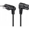 PremiumCord Kabel síťový 230V k magnetofonu se zahnutými konektory 0.75m