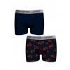 Boxerky John Frank JF2BEF25 2Pack Farba: Modrá - tmavo, Veľkosť: XL