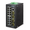 Planet IGS-20040MT, 16X 1000BASE-T, 4X SFP, DIN, IP30, -40 AŽ 75°C, WEB/SNMPV3, VLAN, IGMPV3, ESD+EFT, IPV6 IGS-20040MT