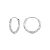 GRACE Silver Jewellery Stříbrné náušnice kruhy Francesca - průměr 14 mm, stříbro 925/1000 E-BSE1178-S/302 Stříbrná