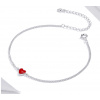 B-TOP Náramek RED HEART - STŘÍBRO 925