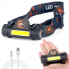 BATERKA COB ČELOVÁ LED LAMPKA S MAGNETOM