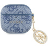 Guess 4G Strass Charm Collection (GUA4P4E4CDB) – ochranné puzdro so vzorom 4G a kamienkami pre Apple AirPods 4 – modré KF2346298