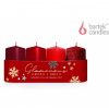 Svíčka Glamorous advent válec 40x70mm, sada/4ks - červené MIX ODBĚRNÁ MÍSTA SK od 107.1e ZDARMA