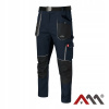 Pracovné nohavice do pása CLASSIC Stretch Slim tmavomodro-čierne veľ. 50