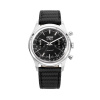 Vulcain Chronograph 70's - čierna / strieborná - Black Carbon Leather Strap + 5 rokov záruka a darček ZADARMO