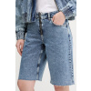 Rifľové krátke nohavice Karl Lagerfeld Jeans dámske, jednofarebné, vysoký pás, A2W10042 modrá 29