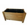 BRUKERS kvetináč 62 cm x 32 x 33,5 cm drevené odtiene hnedej a béžovej (DREVENÝ ZÁHRADNÝ KVETINÁČ VEĽKÝ DREVENÝ ČREŇ NA KVETY DREVENÁ KRABIČKA)