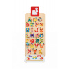 Janod drevený stojan Clown Letter Display Stand 04596 hnedý