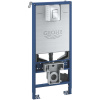 GROHE Rapid SLX 3v1 - prvok pre závesné WC, stavebná výška 113 cm, s prípojkou elektriny + nástenná prípojka + ovládacie tlačidlo Skate Cosmopolitan S (chróm), 39603000