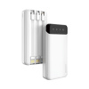 AppleMix Externá batéria / powerbanka DUDAO - 3x kábel - USB-C / Micro USB / Lightning - 20000 mAh - biela