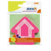 STICK N Samolepiaci poznámkový blok, šípka, 70x70 mm, 50 listov, STICK N, magenta