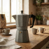 PEZZETTI Italexpress pre 6 šálkov espresso (6 tz) mramorová čierna - hliníkový tlakový kávovar